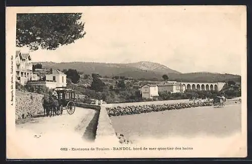 AK Bandol, bord de mer quartier des bains
