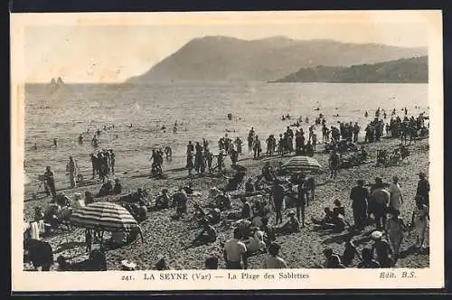 AK La Seyne /Var, La Plage des Sablettes
