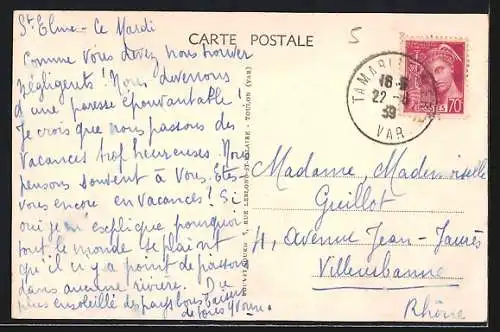 AK La Seyne /Var, La Plage des Sablettes