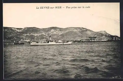 AK La Seyne-sur-Mer, Vue prise sur la rade