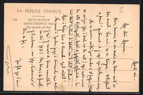 AK Saint-Tropez /Var, Vue générale du Port