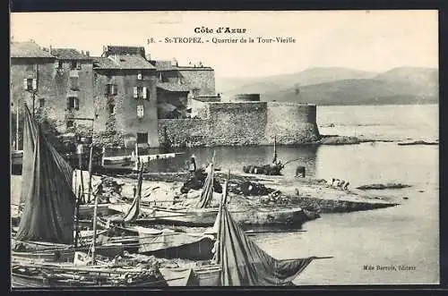 AK St-Tropez /Côte d`Azur, Quartier de la Tour-Vieille