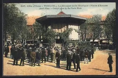 AK Toulon /Côte d`Azur, Le Kiosque de la Musique, Place d`Armes