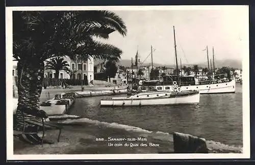 AK Sanary-sur-Mer, Un coin du Quai des Baux