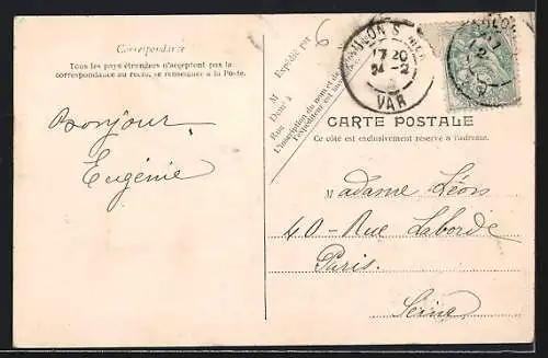 AK Ollioules, Ruines pittoresques et végétation luxuriante