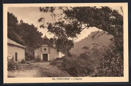 AK Port-Cros, L`Église et paysage environnant