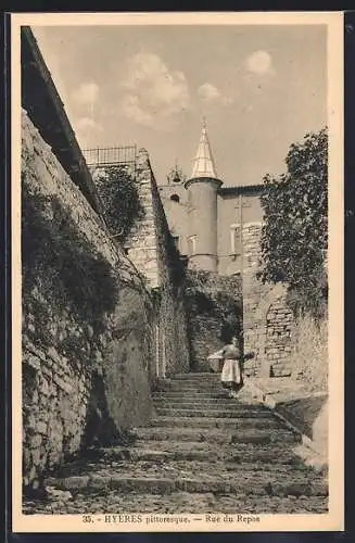 AK Hyères, pittoresque Rue du Repos