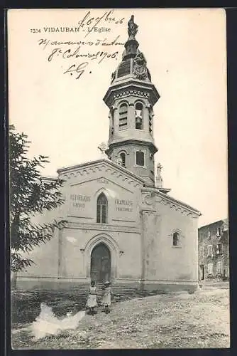 AK Vidauban, L`Église avec son clocher distinctif