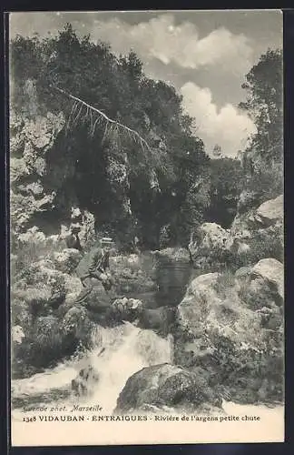 AK Vidauban, Entraigues, Rivière de l`Argens petite chute