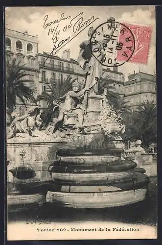 AK Toulon, Monument de la Fédération