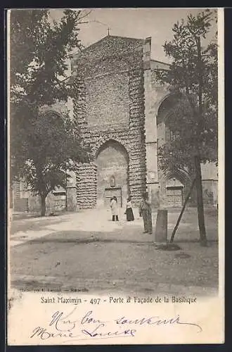 AK Saint Maximin, Porte à Facade de la Basilique