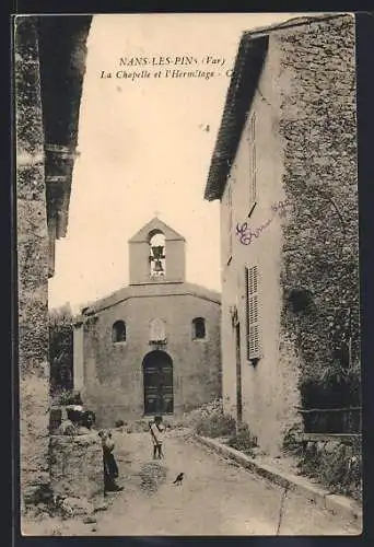 AK Nans-les-Pins, La Chapelle et l`Hermitage