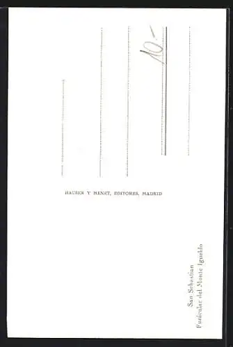 AK San Sebastian, Funicular del Monte Igueldo, Bergbahn