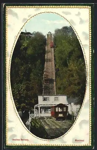 Präge-AK Montreal, Incline Railway, Bergbahn