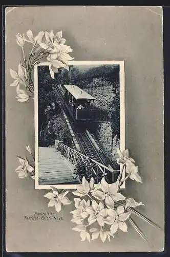 AK Territet-Glion-Naye, Funiculaire, Bergbahn
