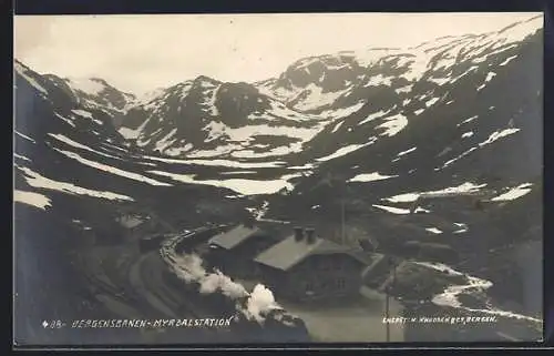 AK Bergensbanen, Myrdalstation, Bahnhof
