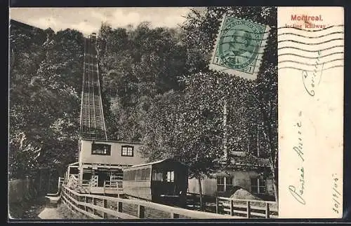 AK Montreal, Incline Railway, Bergbahn