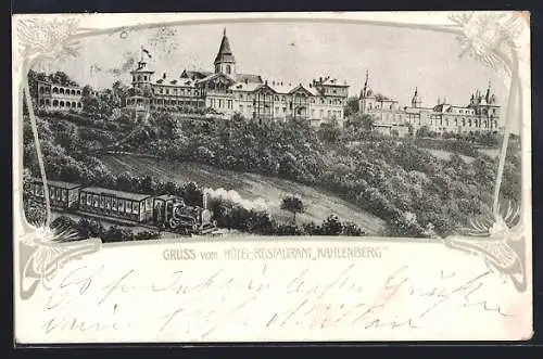 AK Hotel-Restaurant Kahlenberg mit Bergbahn