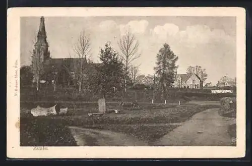 AK Zeals, Ortspartie mit Kirche