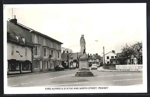 AK Pewsey, King Alfred`s Statue and North Street