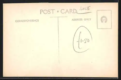 AK Stourhead, Ortspartie mit Turm