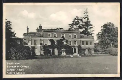 AK Abbot`s Langley, South View of the Salvatorian College in Langley House