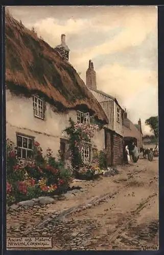 Künstler-AK Newlyn, Street View