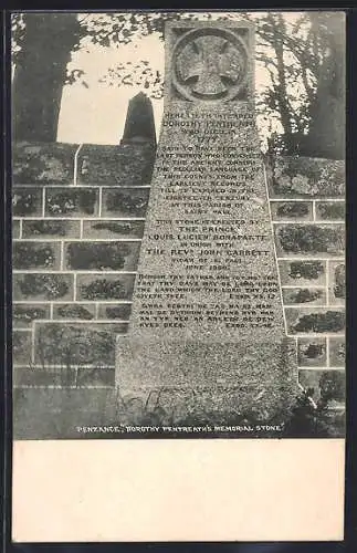 AK Penzance, Dorothy Pentreath`s Memorial Stone