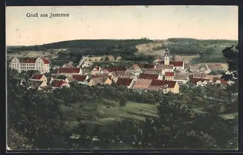 AK Jestetten, Totalansicht aus der Vogelschau