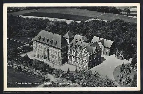AK Ranis, Kreiskrankenhaus vom Flugzeug aus