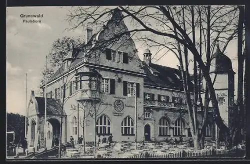 AK Berlin-Grunewald, Königliches Forsthaus Paulsborn