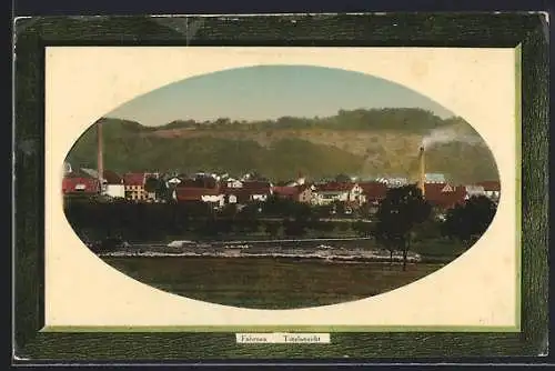 AK Fahrnau, Ortsansicht aus der Vogelschau, Passepartout