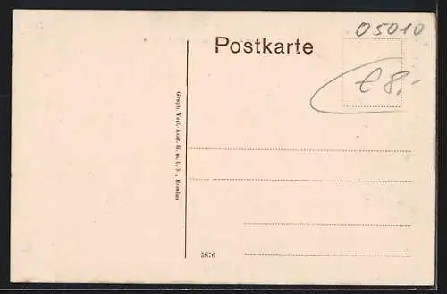 AK Erfurt, Partie am Anger mit Divisionsgebäude