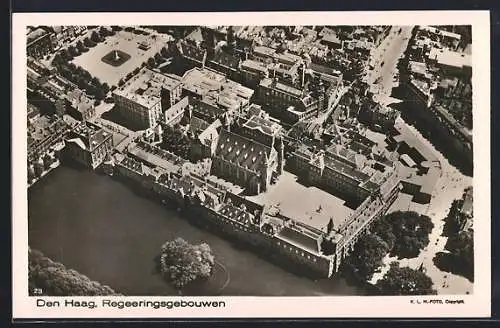 AK Den Haag, Regeeringsgebouwen, Fliegeraufnahme
