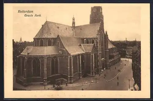 AK Rotterdam, Blick auf Groote Kerk