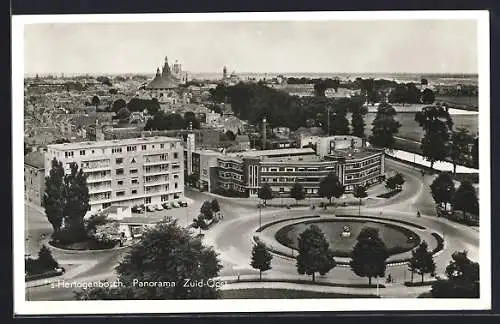 AK `s-Hertogenbosch, Panorama Zuid-Oost, Kreisverkehr aus der Vogelschau