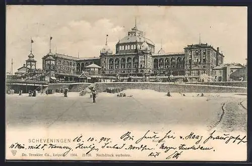AK Scheveningen, Kurhaus mit Strandpartie