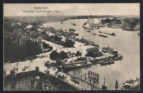 AK Rotterdam, Panorama vanaf her Witte Huis