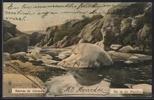 AK Rio de los Mogotes /Sierras de Córdoba, Wasserpartie in den Bergen