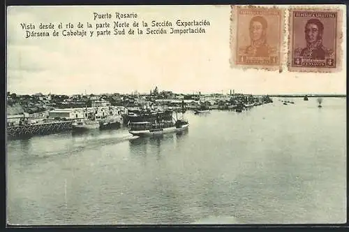 AK Rosario, Puerto, Vista desde el rio de la parte Norte de la Seccion Exportacion