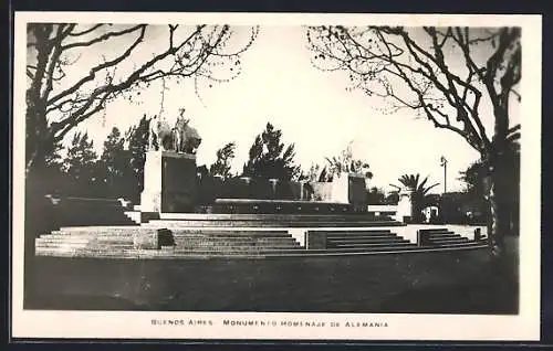 AK Buenos Aires, Monumento Homenaje de Alemania