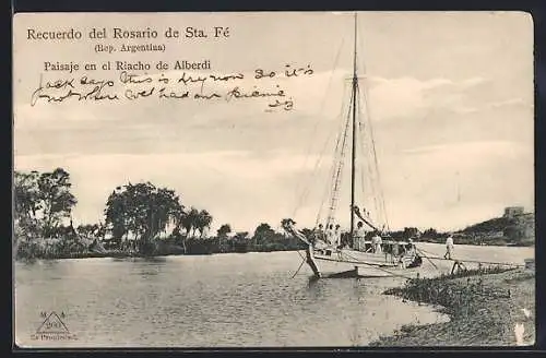 AK Rosario de Sta. Fé, Paisaje en el Riacho de Alberdi