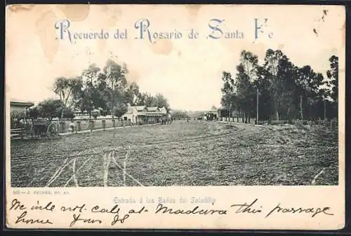 AK Rosario de Santa Fé, Entrada á los Banos del Saladillo