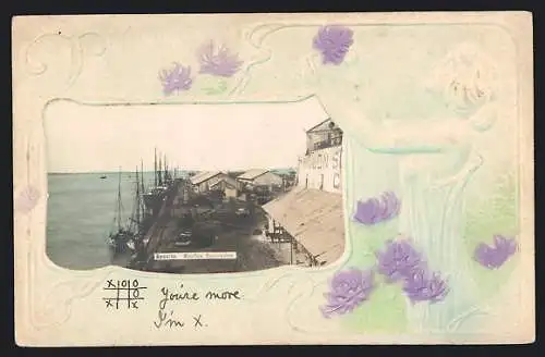 Präge-AK Rosario, Muelles Nacionales