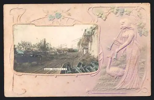 Präge-AK Rosario, Muelles F. C. C. A.