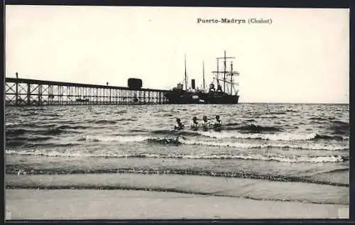 AK Puerto-Madryn /Chubut, Schiff am Anleger