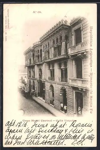 AK Rosario de Santa Fé, Gran Hotel Central, Calle Urquiza
