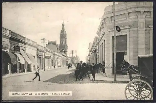 AK Bahia Blanca, Calle Alsina, Correo Central