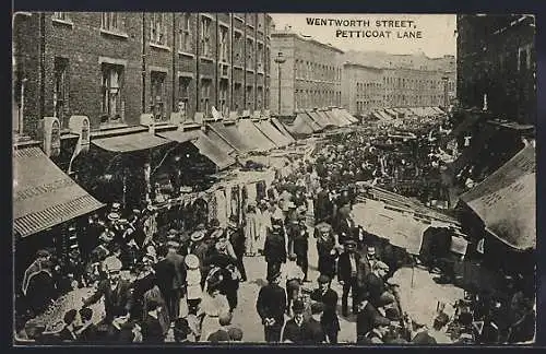 AK Greater London, Market Day in Wentworth Street, Petticoat Lane