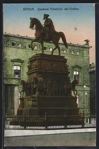 AK Berlin, Denkmal Friedrichs des Grossen